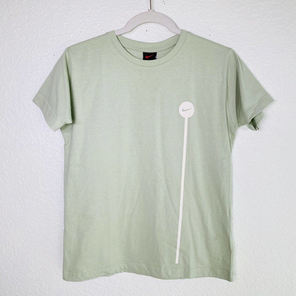 Nike Vintage Shirt Womens Small Y2K 2000s Swoosh Graphic Green Deadstock NEW